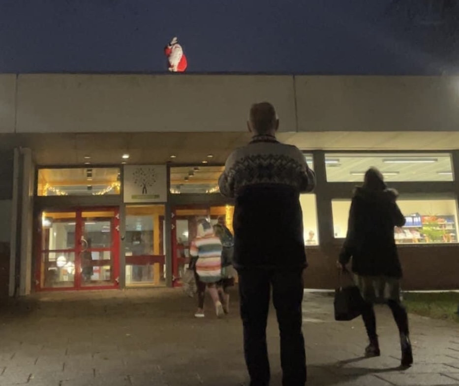 Julemanden overraskede på Grundskolen