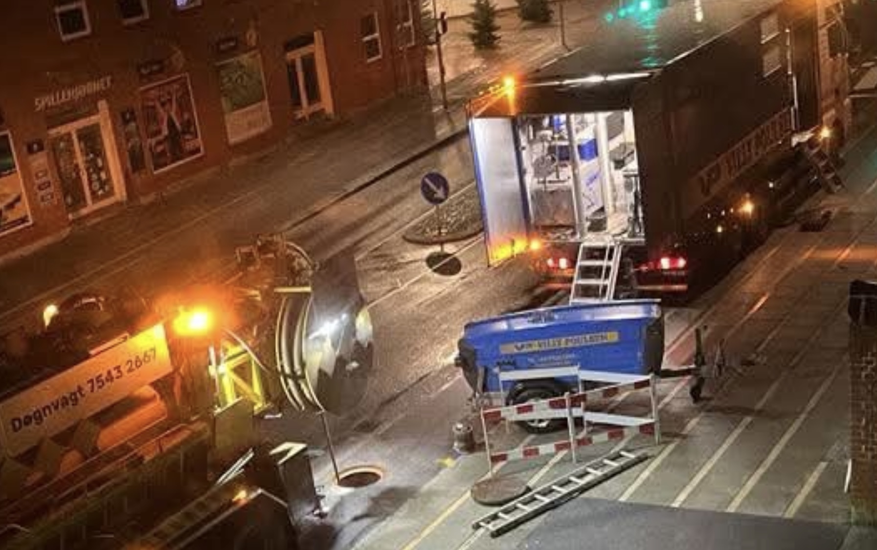 Kloakrenovering i gang i Posthuskrydset