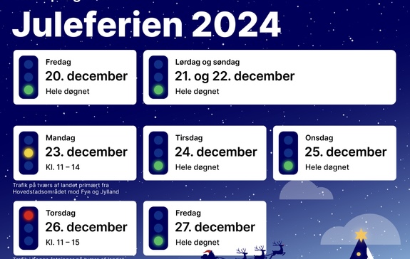 Juleferien byder på ekstra trafik på vejene