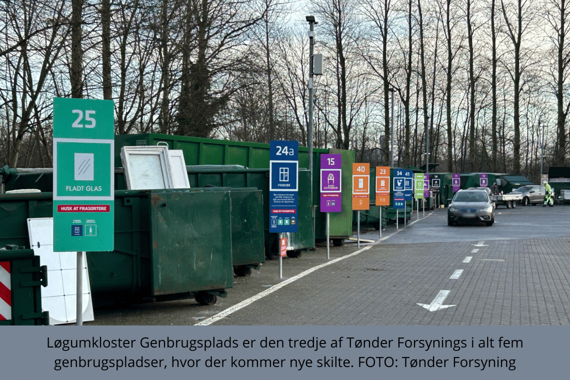 Nye skilte gør affaldssorteringen nemmere i Tønder