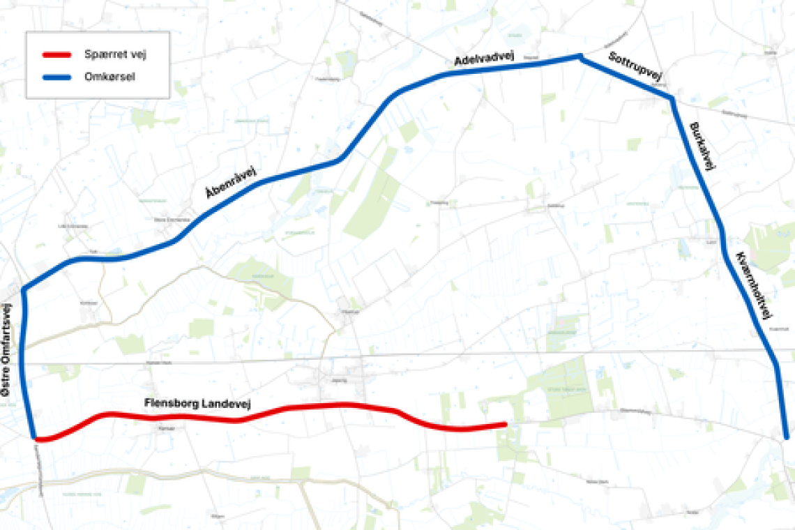 Flensborg Landevej får ny og mere klimavenlig asfalt