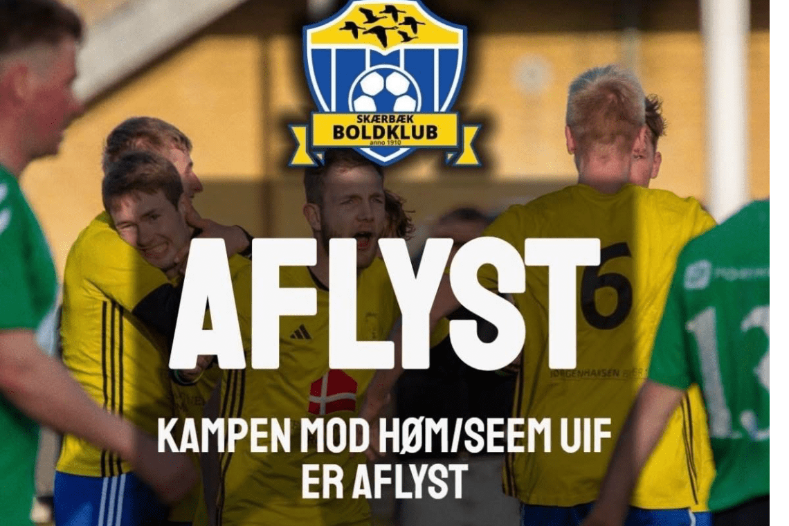 Skærbæk scorer tre point på walkover: Hjemmekamp aflyst grundet manglende udehold