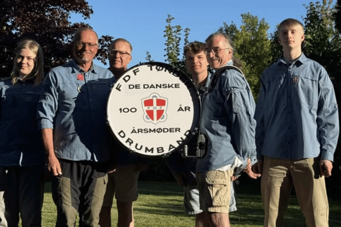 FDF Tønder Drumband klar til at sætte takt til jubilæet i Sydslesvig
