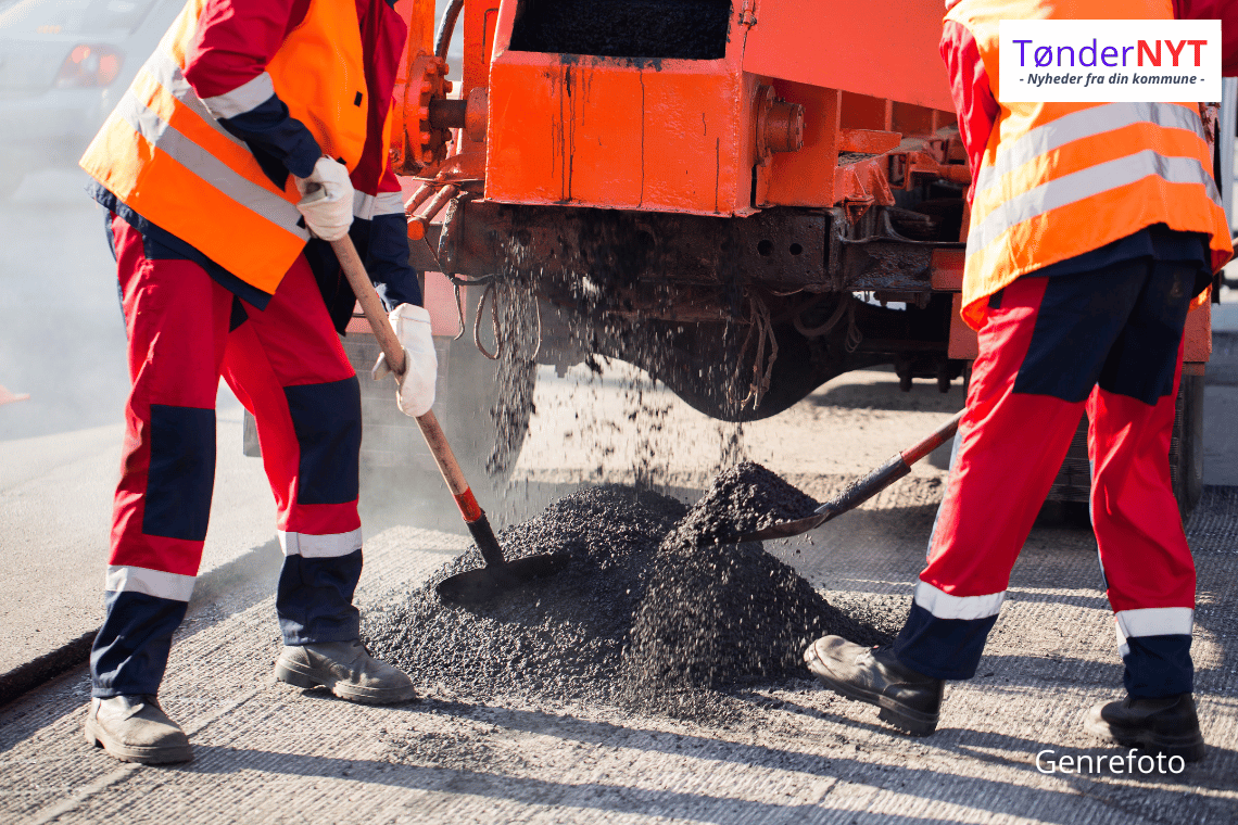 Nyt asfalt på vej: Vejdirektoratet forbedrer rute 24 ved Ribe