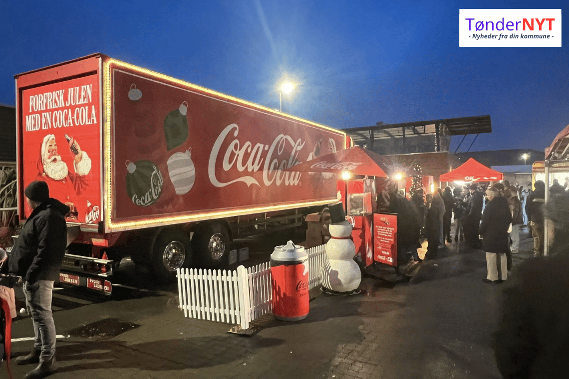 Coca-Cola-lastbilen trak store folkemængder til Kvickly Tønder