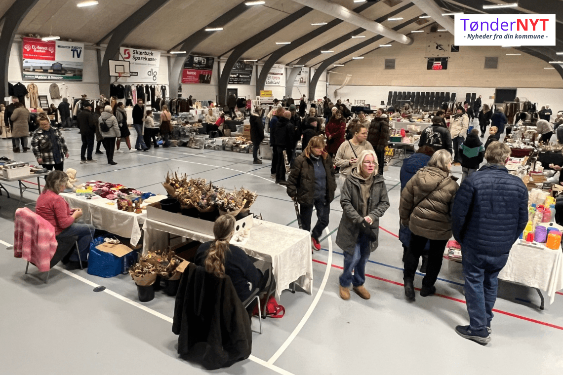 God start på loppemarked i Skærbækcentret